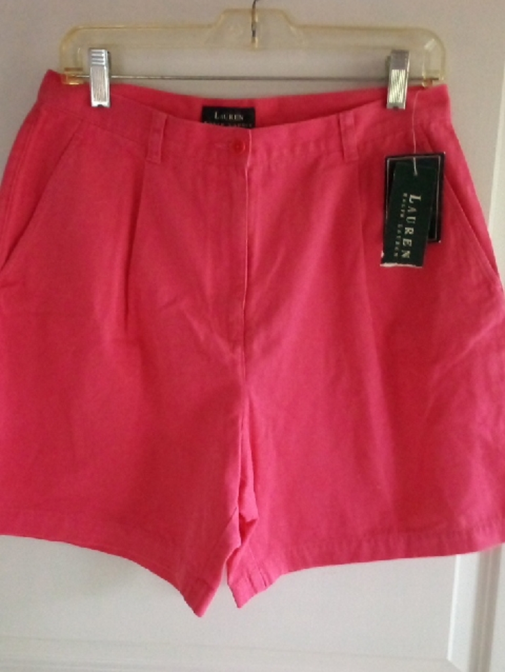 Lauren Ralph Lauren Coral Pink High-Rise Bermuda Shorts